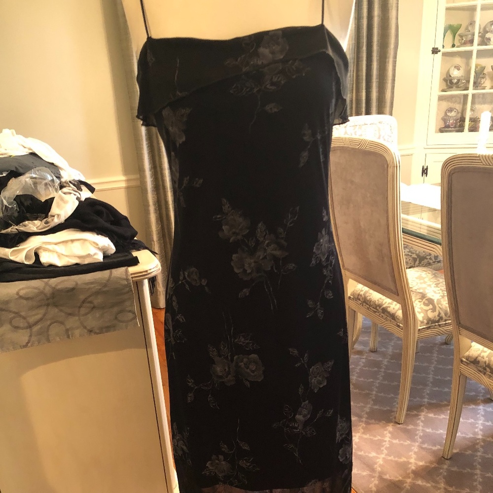 Byer Too! black/silver cocktail dress sz Lg